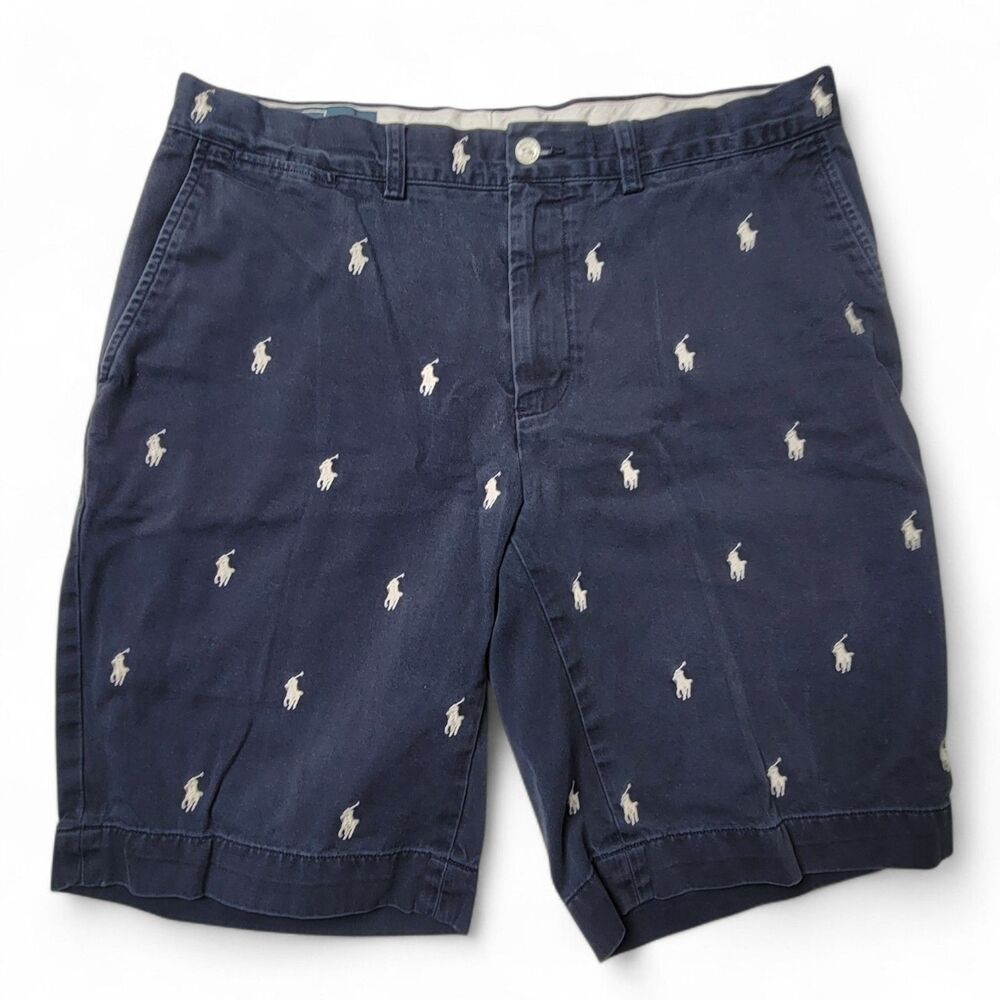 Polo Ralph Lauren Shorts Men's 34 Blue Golf Stretch Classic Pony Outdoor Summer